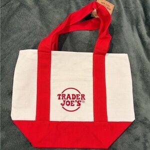 Trader Joe's Mini Tote Bag Red